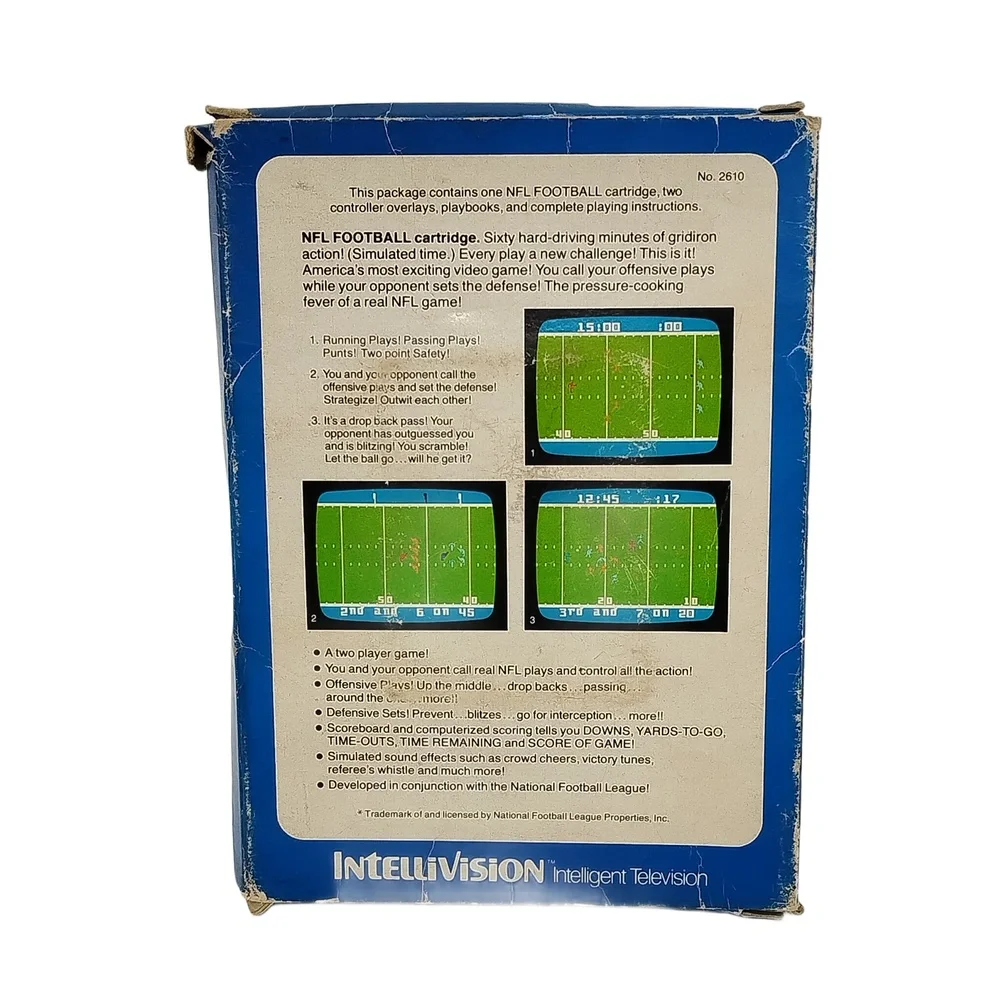 1979 Mattel Electronics Intellivision NFL Football 2610 Retro Console Video Game